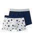 Lote de 2 boxers: jersey stretch estampado + liso