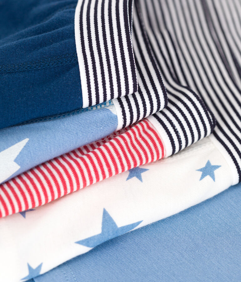 Juego de 5 b&oacute;xeres infantiles de algod&oacute;n estampado multicolor