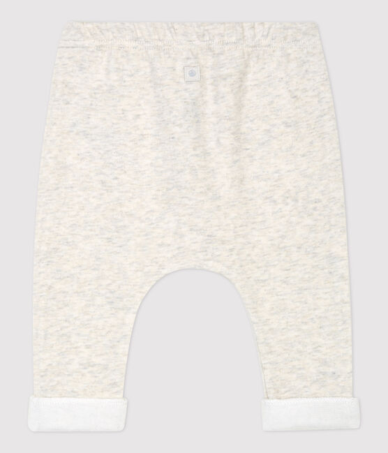 Pantalón de bebé gris de mezclilla de punto de jersey de algodón orgánico beige MONTELIMAR CHINE