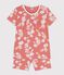 Pijama corto hawaiano de algodón para niña rosa PAPAYE/ MULTICO