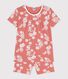 Pijama corto hawaiano de algodón para niña