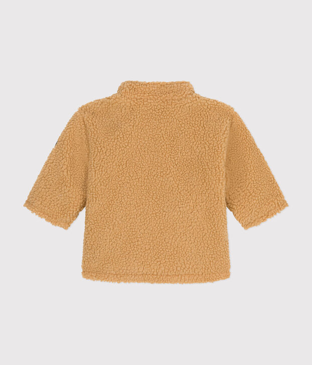 Chaqueta de sherpa de beb&eacute; beige