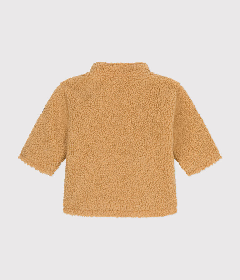 Chaqueta de sherpa de beb&eacute; beige