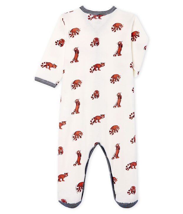 Pelele de punto acanalado para beb&eacute; de ni&ntilde;o blanco/multicolor