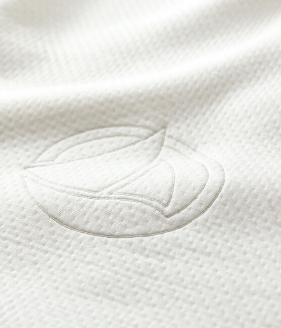 Manta de algodón orgánico de bebé blanco MARSHMALLOW