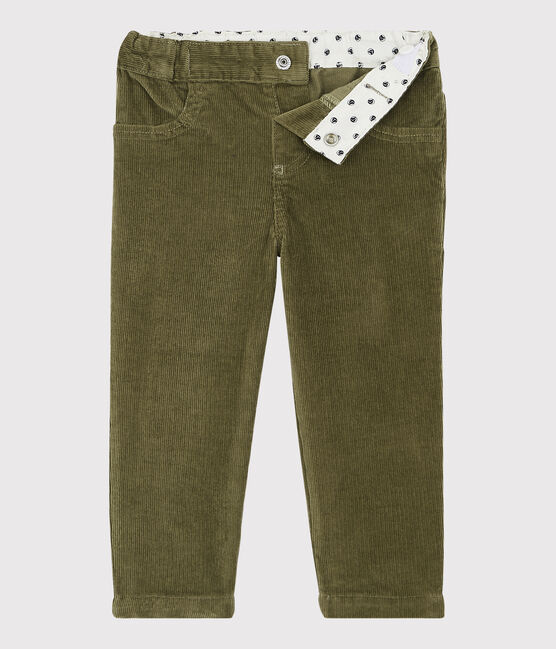 Pantalón de terciopelo de bebé. verde MILITARY