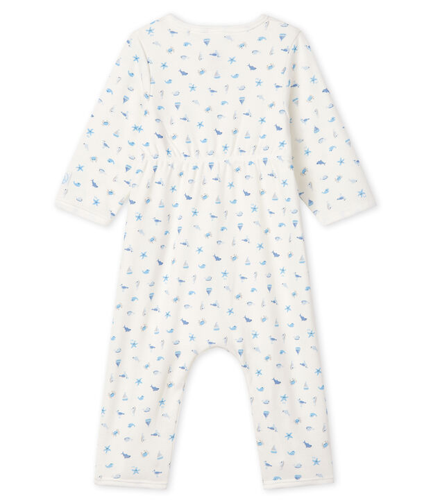 Bodyjama sin pies para beb&eacute; de punto blanco/multicolor