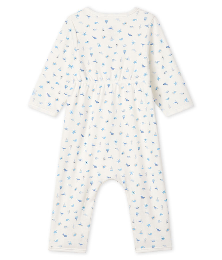 Bodyjama sin pies para beb&eacute; de punto blanco/multicolor