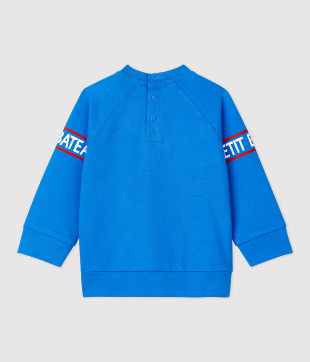 Sudadera de mulet&oacute;n ligero para beb&eacute; azul