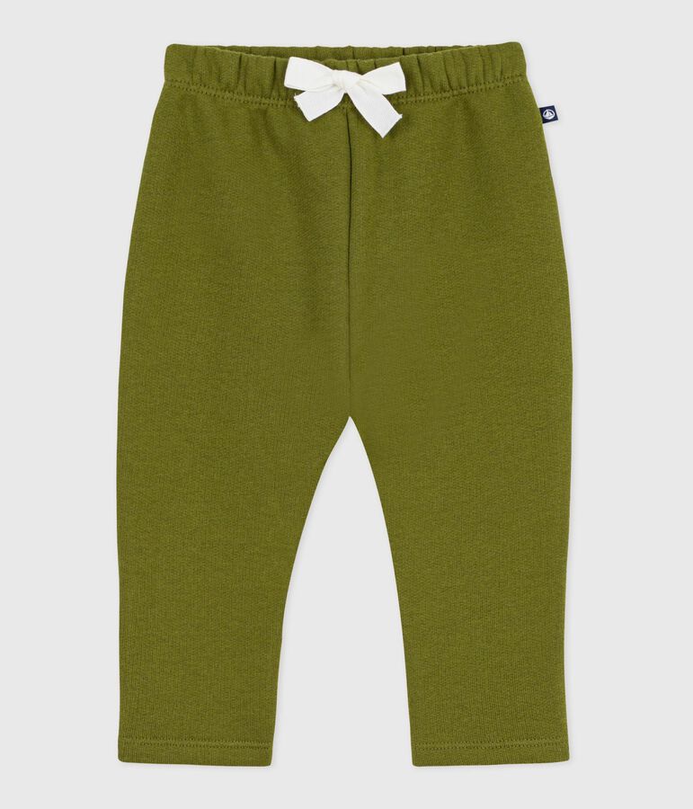 Pantal&oacute;n liso de algod&oacute;n para beb&eacute; verde