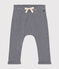 Pantalón de algodón ecológico de bebé azul SMOKING/blanco MARSHMALLOW