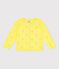 C&aacute;rdigan infantil liso de algod&oacute;n amarillo