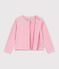 C&aacute;rdigan infantil liso de algod&oacute;n rosa