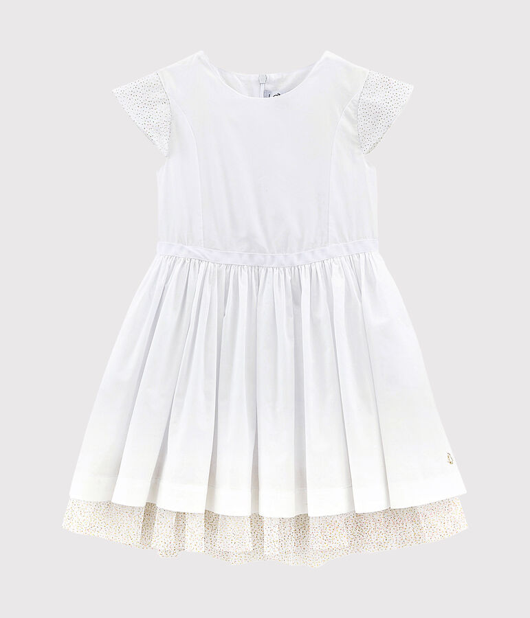 Vestido de ceremonia de ni&ntilde;a blanco