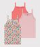 Juego de camisetas de tirantes infantiles de algod&oacute;n con flores multicolor