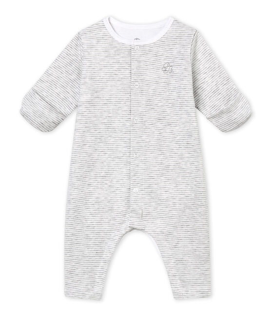 El Bodi pijama bebé mixto gris BELUGA/blanco ECUME
