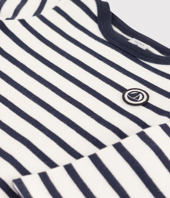 Jersey marinero emblemático para bebé blanco MARSHMALLOW/azul SMOKING