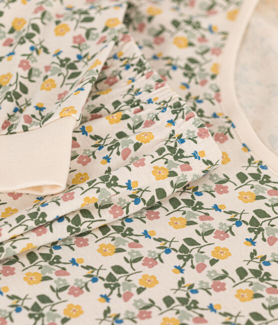 Pijama de algodón con motivo floral para mujer blanco AVALANCHE/ MULTICO