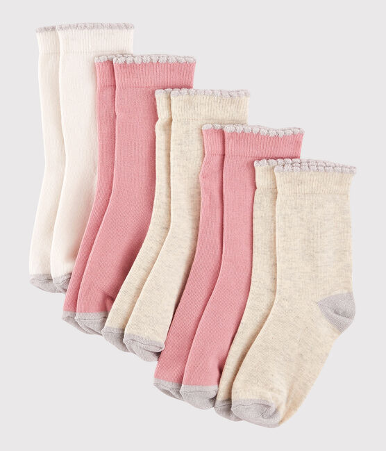 Juego de 5 pares de calcetines de niña variante 1