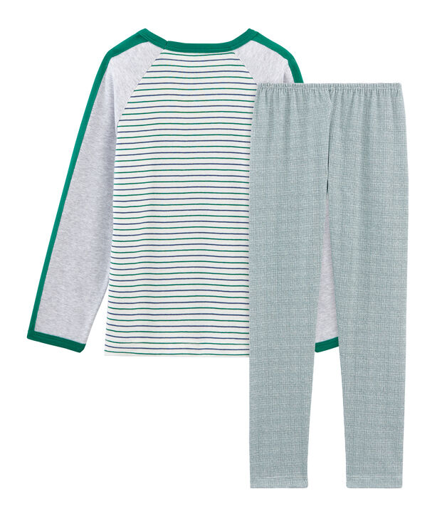 Pijama de punto para ni&ntilde;o blanco/multicolor