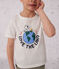 Camiseta de algodón de manga corta para niño/niña blanco MARSHMALLOW