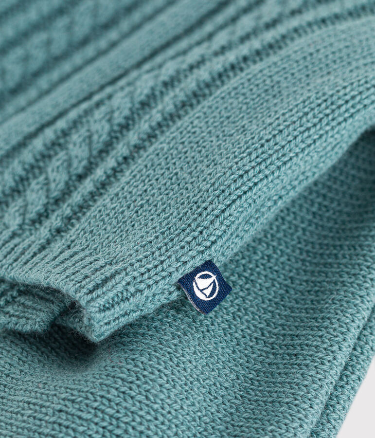 C&aacute;rdigan de lana y algod&oacute;n para beb&eacute; verde PAUL