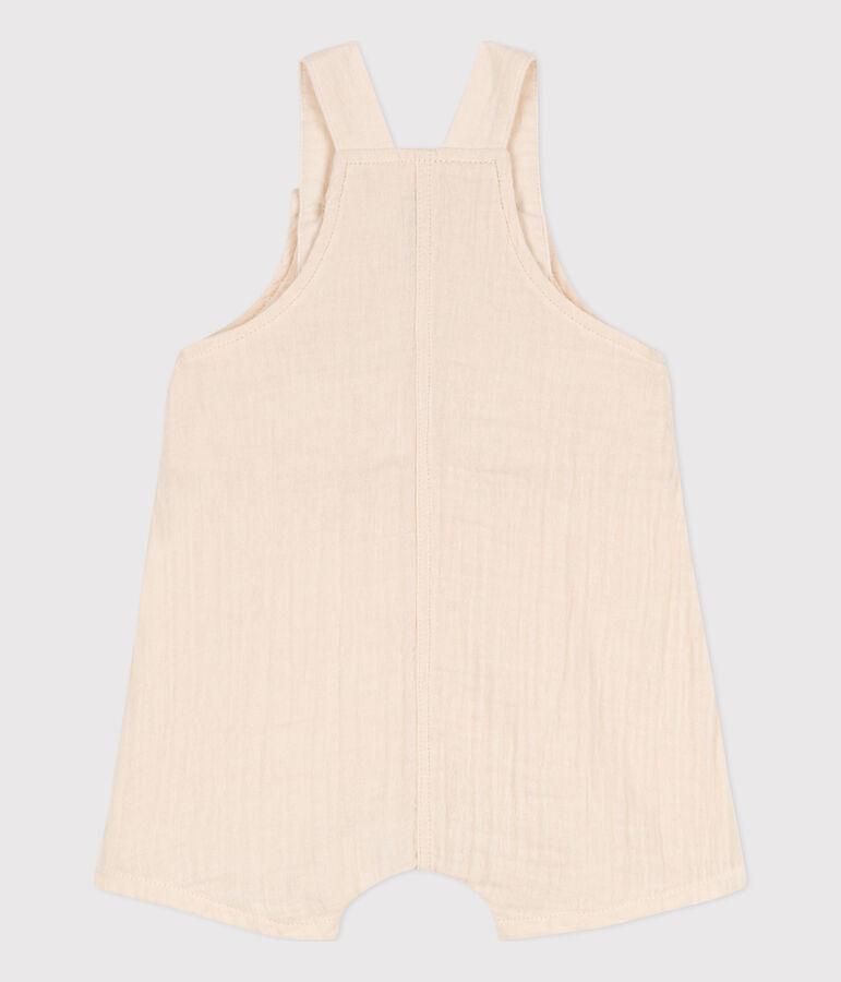 Peto corto de gasa de algod&oacute;n para beb&eacute; crudo