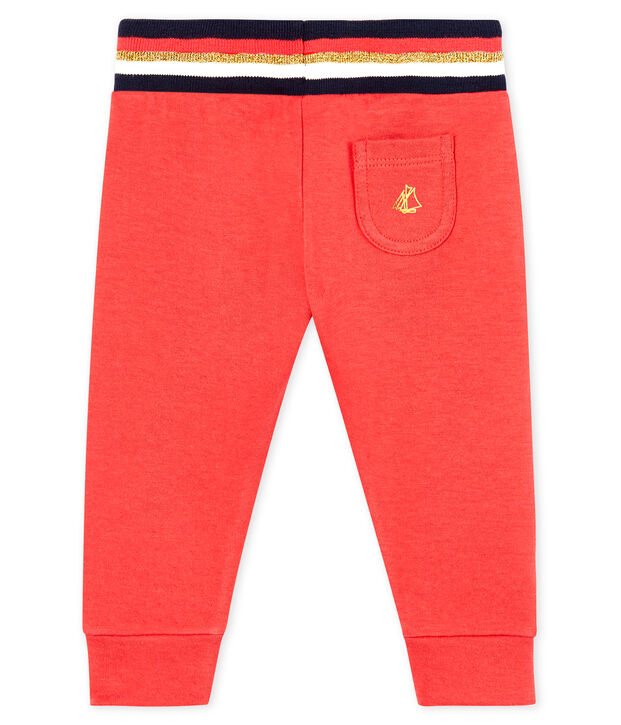 Pantal&oacute;n de tela t&uacute;bica para beb&eacute; ni&ntilde;a rojo