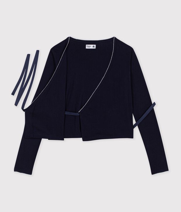 C&aacute;rdigan de algod&oacute;n liso para mujer SMOKING