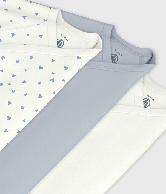 Juego de bodies cruzados y estampados de manga larga de algodón para bebé variante 1