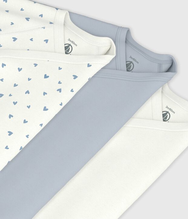 Juego de bodies cruzados y estampados de manga larga de algod&oacute;n para beb&eacute; multicolor