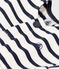 Vestido de manga corta de punto grueso a rayas para bebé blanco MARSHMALLOW/azul SMOKING