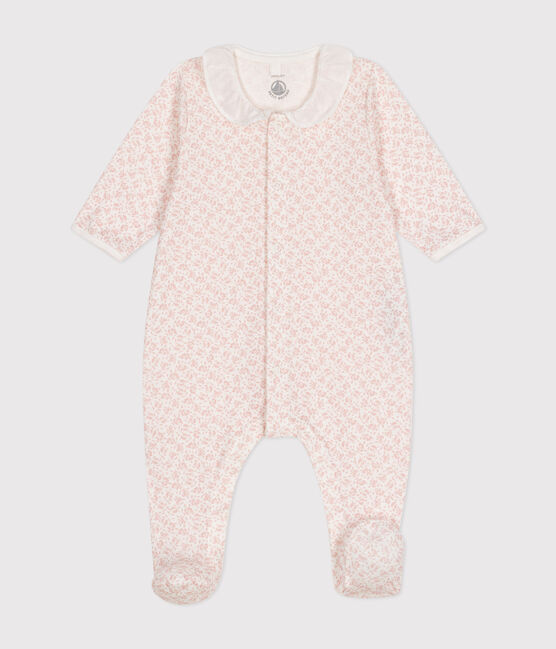 Pijama de algodón con estampado de flores para bebé MARSHMALLOW/ PANTY