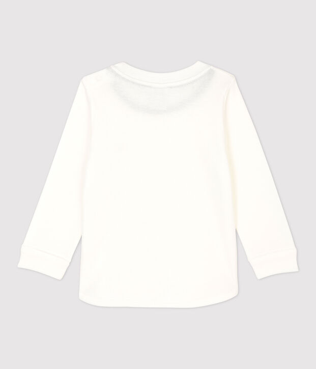 Camiseta de algod&oacute;n de beb&eacute; blanco