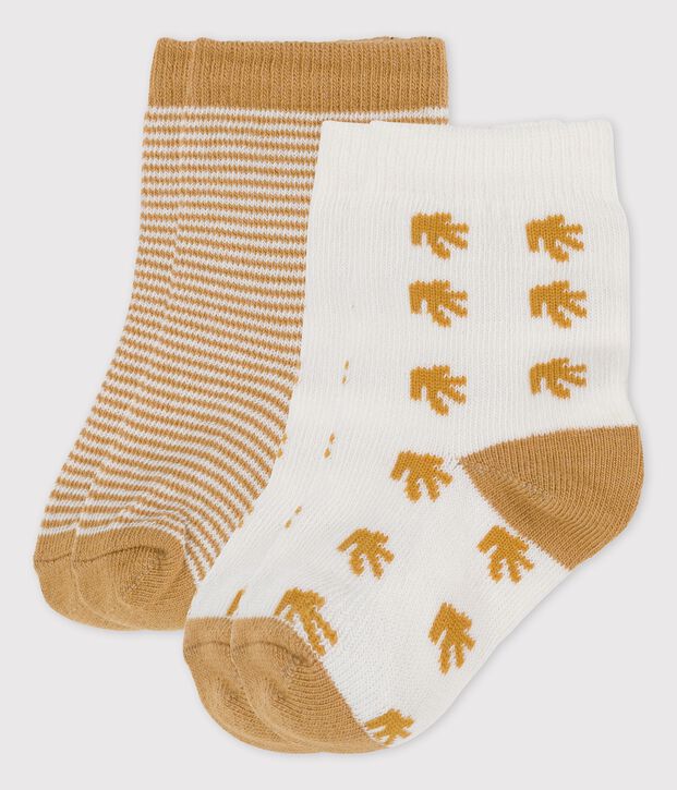 Juego de 2 pares de calcetines de beb&eacute; multicolor