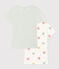 Juego de 2 camisetas de manga corta de algodón con corazón para niña variante 1
