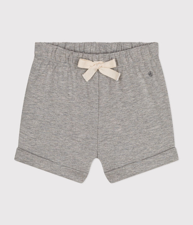 Pantal&oacute;n corto de jersey ligero de beb&eacute; gris