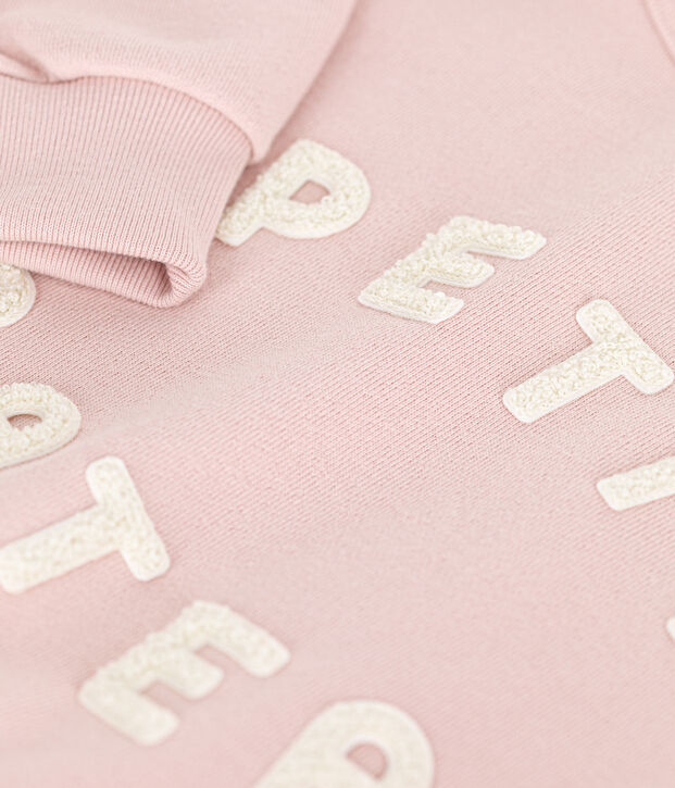 Sudadera de felpa para ni&ntilde;a rosa