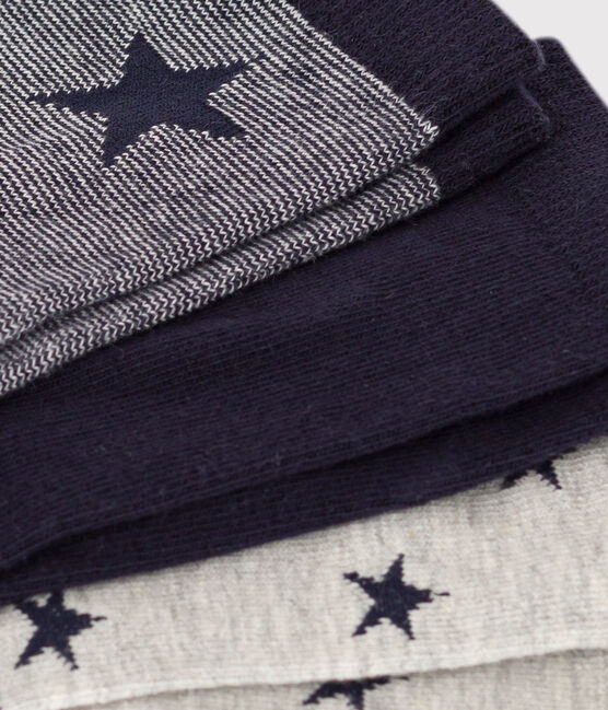 Juego de 3 pares de calcetines de punto de algodón con estrellas para niños variante 1