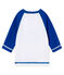 Camiseta manga larga de protección solar para bebé unisex blanco MARSHMALLOW/azul RIYADH