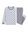 Pijama de punto para niño pequeño gris POUSSIERE/blanco MULTICO