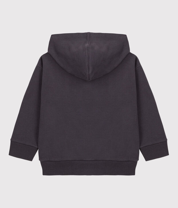 Sudadera con capucha petit Boat y cremallera de ni&ntilde;o gris