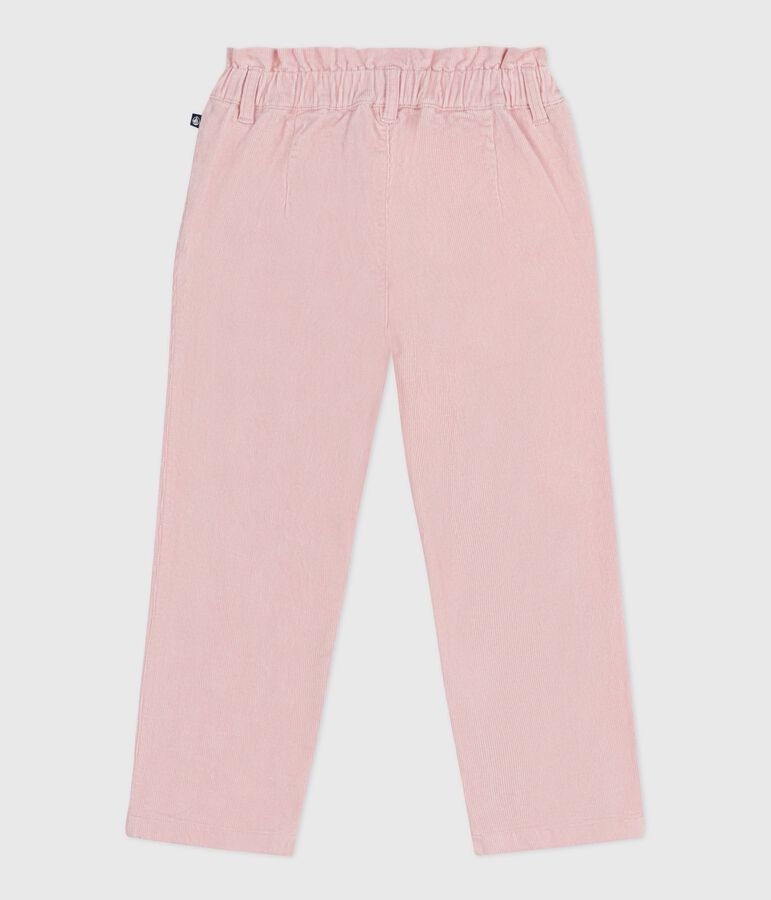 Pantal&oacute;n infantil liso de pana rosa JOLI