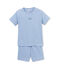 Pijama corto para niño mil rayas azul ALASKA/blanco ECUME