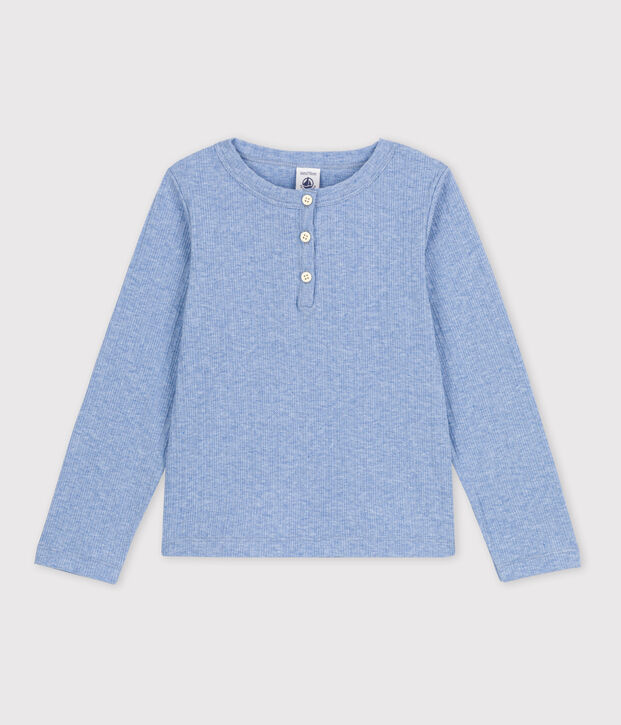 Camiseta de algod&oacute;n de ni&ntilde;a azul