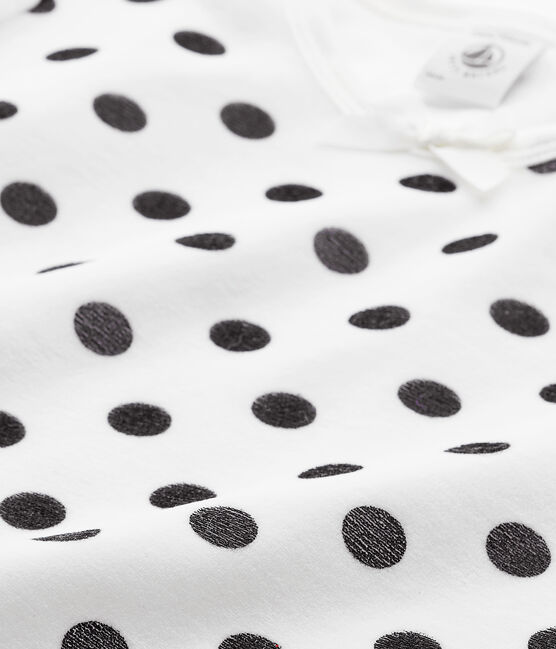 Camisón de terciopelo para niña azul SMOKING/blanco LAIT/ SMOKING
