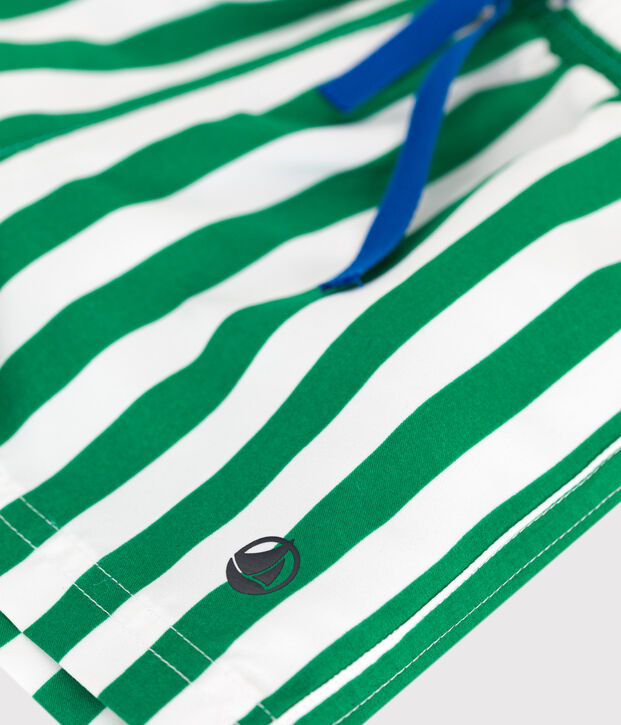 Ba&ntilde;ador con estampado de rayas para beb&eacute; verde/verde