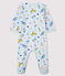 Pelele de muletón con estampado de animales para bebé azul FRAICHEUR/blanco MULTICO
