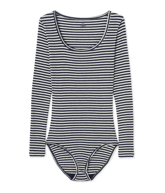 Body de rayas Colette para mujer azul SMOKING/gris BELUGA