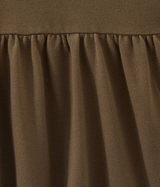 Vestido para niña de manga corta marron SHITAKE